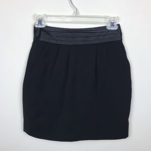 Beautiful black skirt with satin detail